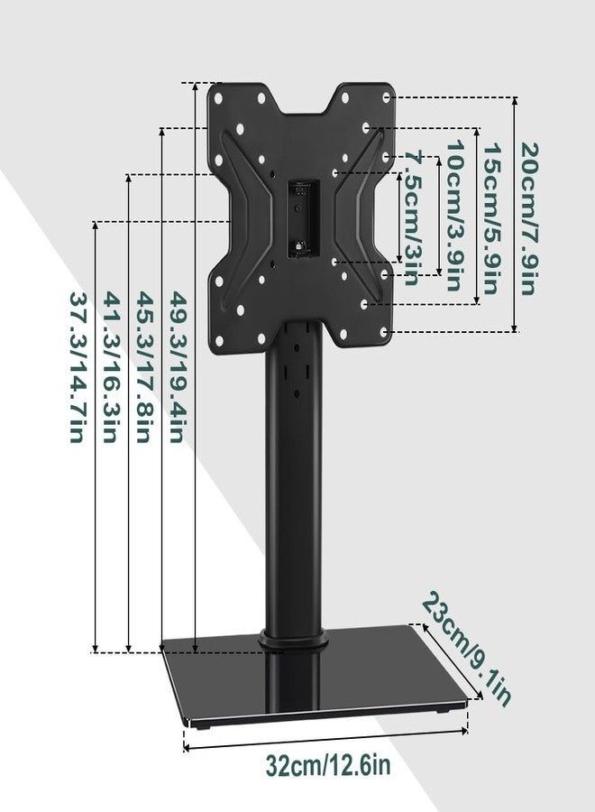 BFTOU Universal TV Stand for 13″-43″ TVs Swivel 4 Level Height Adjustable Table Top TV Mount Stand Holds up to 80lbs - Image 3