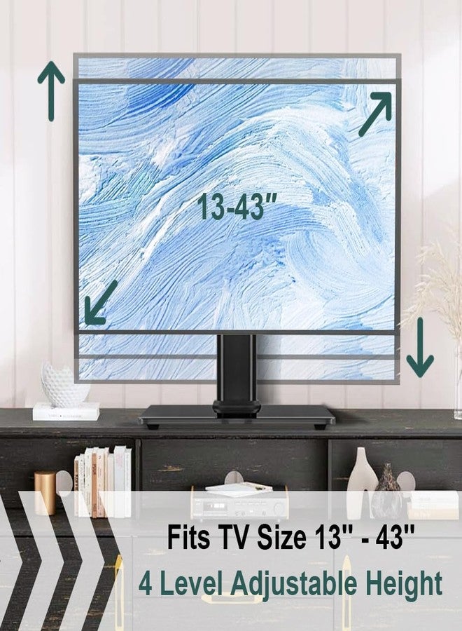 BFTOU Universal TV Stand for 13″-43″ TVs Swivel 4 Level Height Adjustable Table Top TV Mount Stand Holds up to 80lbs - Image 4