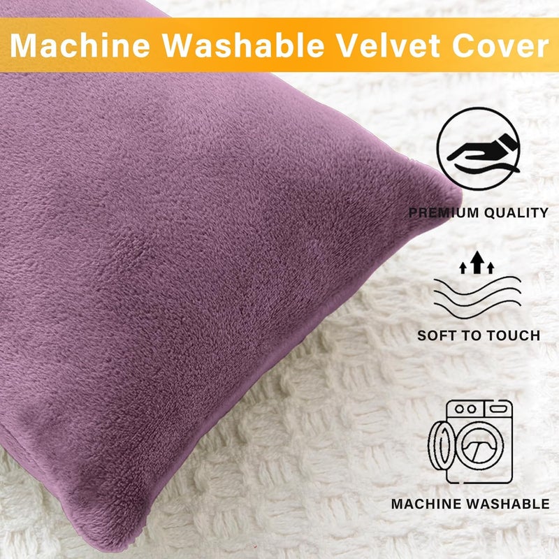 1 MIDDLE ONE 2 Pack Small Pillow, Memory Foam Mini Pillow 11 X 7 Inches for Travel, Sleeping, Nap and Neck, Knee, Lumbar Support, Tiny Cushion for Pet, Dogs (Dark Purple) - Image 4