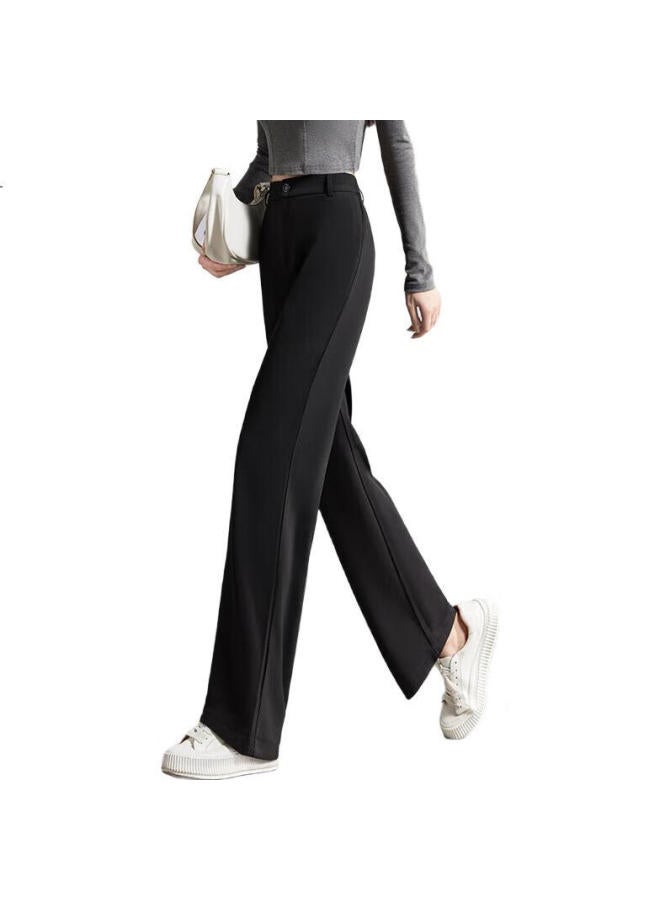 First Application Chushen Women'S High-Waisted Wide Leg Black Casual Pants S137K5866 - Image 1