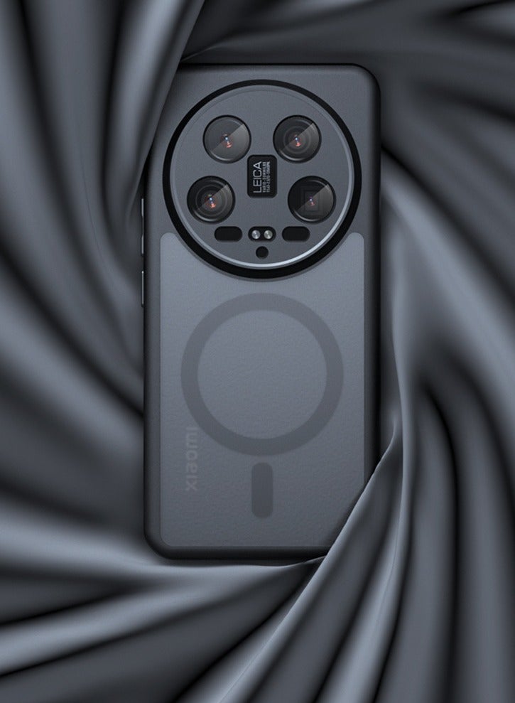 general Magnetic Case for Xiaomi 15 Ultra, Frosted Matte Translucent Black Case Anti-Yellowing Airbag Shockproof PC+TPU Protective Back Cover Support Wireless Charging - Image 3