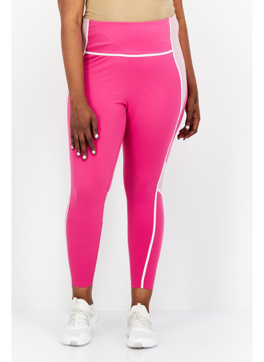 Reebok Women Plus Size Training Tight, Pink  - Image 1