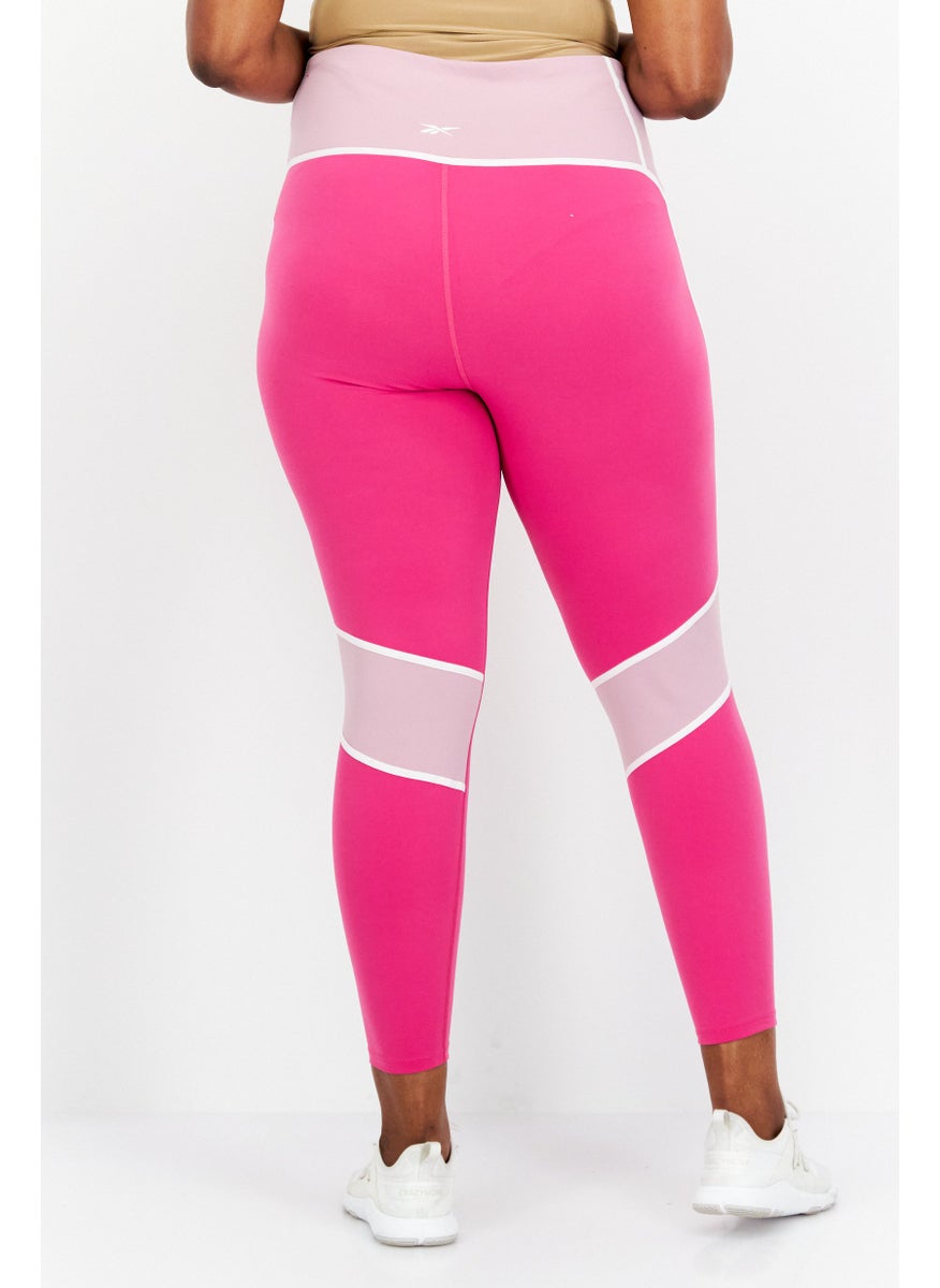 Reebok Women Plus Size Training Tight, Pink  - Image 2