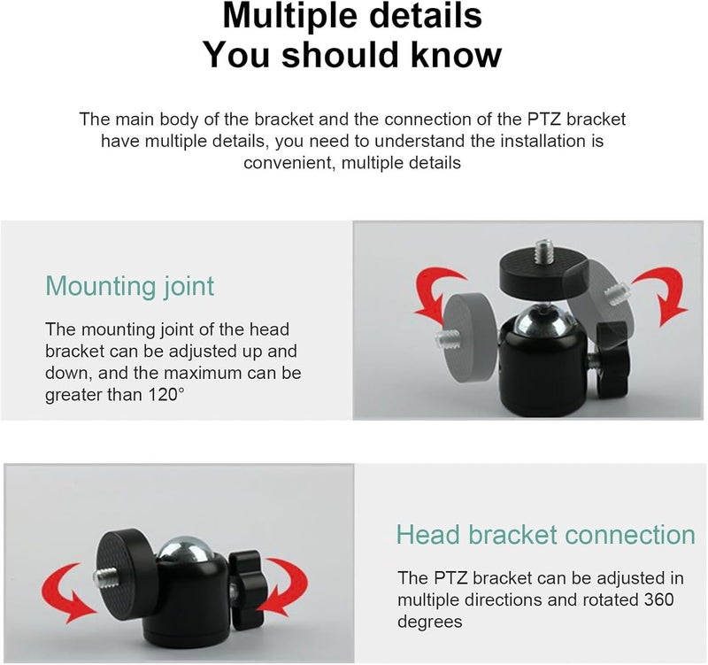 Projector Wall Mount Stand Ceiling Projector Holder with 360°rotatable Head and 90°Tilting for Home Theater - Image 3