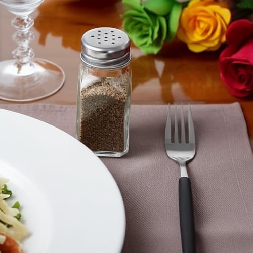 BNYD Salt and Pepper Shakers Set Clear Glass, Kitchen Gadgets Cooking Table - Image 3