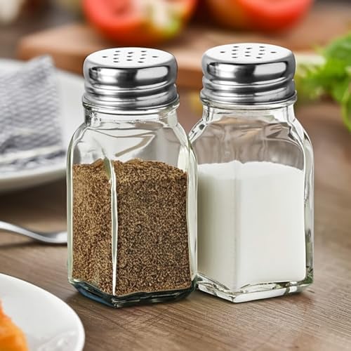 BNYD Salt and Pepper Shakers Set Clear Glass, Kitchen Gadgets Cooking Table - Image 2