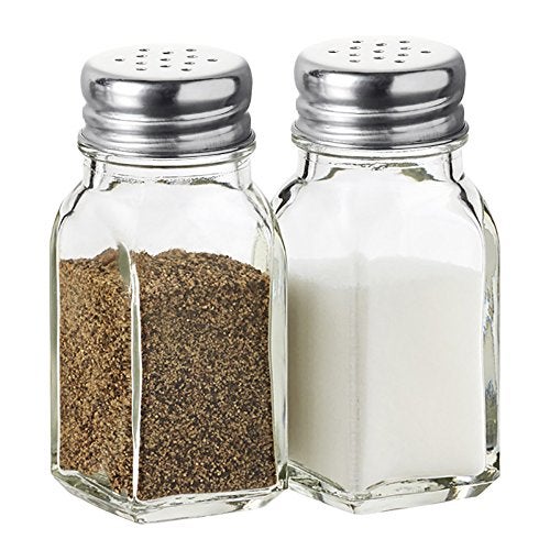 BNYD Salt and Pepper Shakers Set Clear Glass, Kitchen Gadgets Cooking Table - Image 1