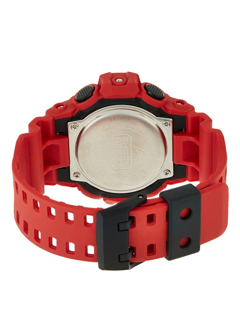 CASIO G-shock Analog Digital Red Men's Watch 200 Meter Water Resistant with Day and Date GA-700-4A - Image 5