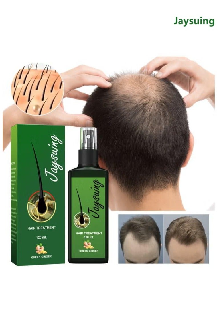 Jaysuing Revitalize Thin Hair with Men's Dense Essential Oil Hair Care Serum - Natural Plant Ingredients for Thicker-Looking Hair - Image 1