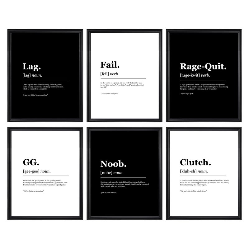 97 Decor 97 ديكور غرفة الألعاب للأولاد ديكور جدران اللاعبين ملصقات الألعاب إكسسوارات صور رائعة أشياء للاعبين للأطفال ديكور غرفة الألعاب فنون الجدران لألعاب الفيديو للطباعة للزينة في غرفة النوم 8x10 غير مؤطرة