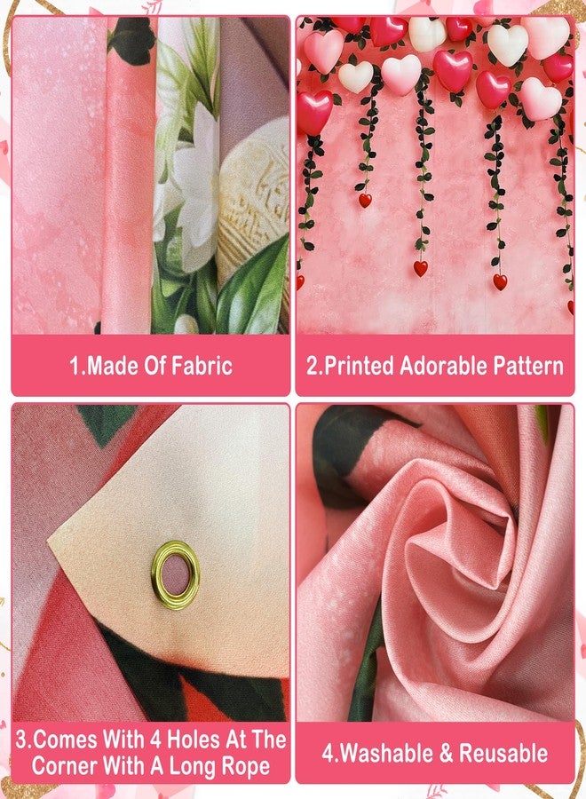 KatchOn, Heart Valentines Day Backdrop - XtraLarge, 72x44Inch | Valentines Backdrops for Photography | Happy Valentines Day Banner, Valentines Day Decorations | Wedding, Proposal Party Decorations - Image 4