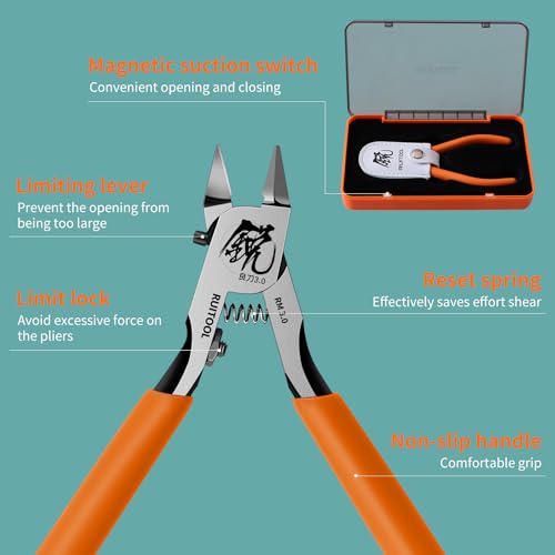 RUITOOL Model Nippers, Model Tools for Advancers to Repair and Fix Plastic Models, Ultra-thin Single Blade Model Nipper, Non-slip Grip 4.7 Inch Sprue Cutter for Plastic Model Building - Image 5