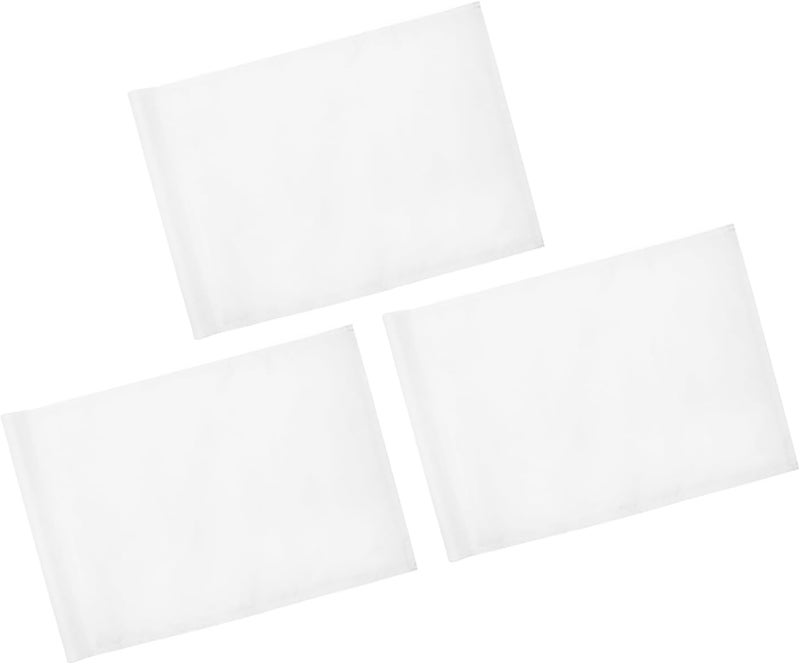 KINGTOP Golf Flag 20x14 Inch - Plain White, 420D Nylon, Tube Inserted - Standard Putting Green Flags for Backyard Practice, Golf Courses, Country Club, 3-Pack - Image 1