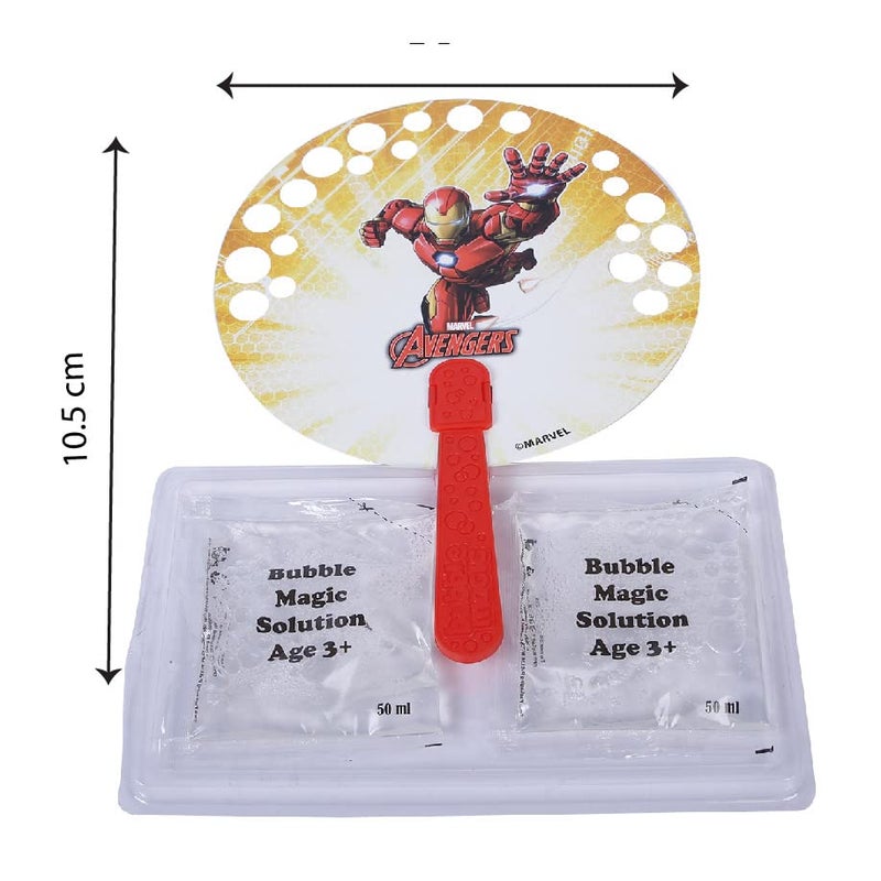 Bubble Magic FanBubs Iron Man Theme|Thick Viscous Concentrate Solution Pouches with Hand Fan|Just Dip, Wave& Play|Bubble Maker|Birthday & Return Gifts for Kids 3yrs+|Outdoor Indoor Toy|Made in India - Image 2
