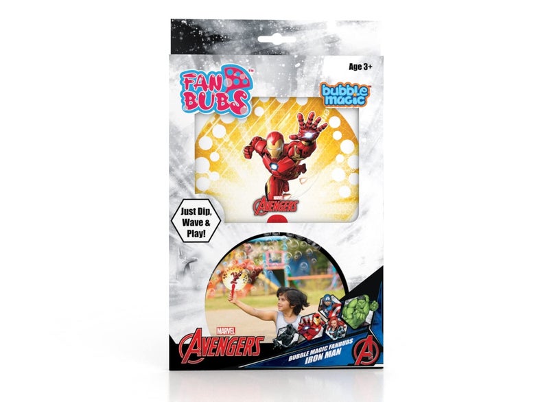 Bubble Magic FanBubs Iron Man Theme|Thick Viscous Concentrate Solution Pouches with Hand Fan|Just Dip, Wave& Play|Bubble Maker|Birthday & Return Gifts for Kids 3yrs+|Outdoor Indoor Toy|Made in India - Image 5