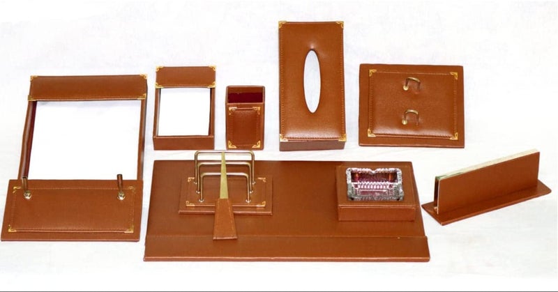 Premium Leather Desk Set 11 Pieces Havan
