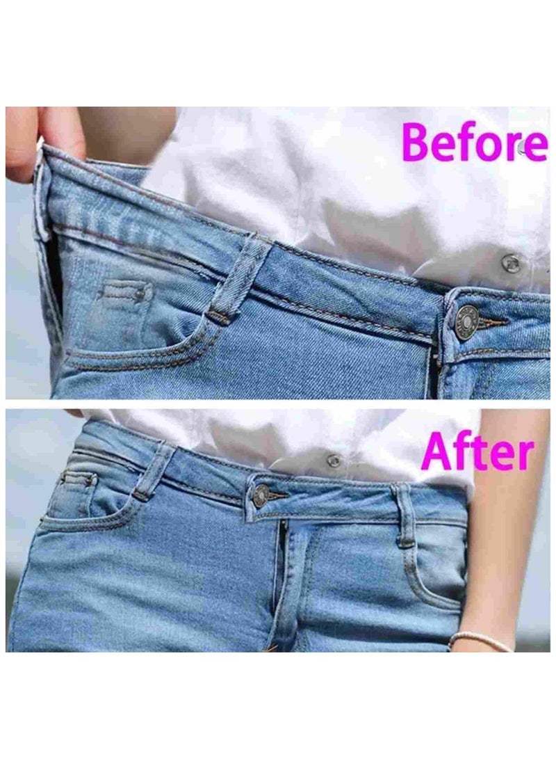 SOLDOUT 10 PCS Jeans Waist Buttons 17mm Nail Free Adjustable Waist Extenders Buttons Detachable Clothing Pants Waist Buckle (Pack of 10, Bronze - Jeans Wear)  - Image 4