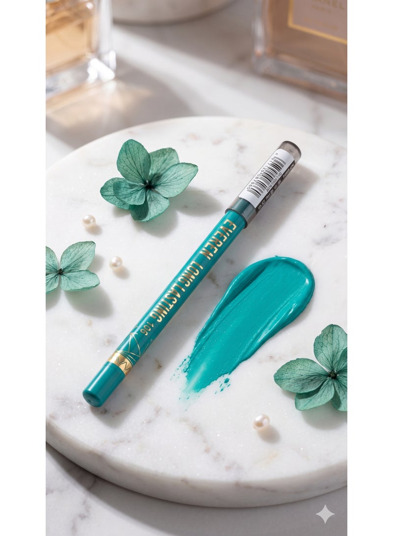Professional Longlasting Eye Pencil - Shade 106 Turquoise Teal - 2-in-1 Kohl & Eyeliner - Waterproof - Image 2