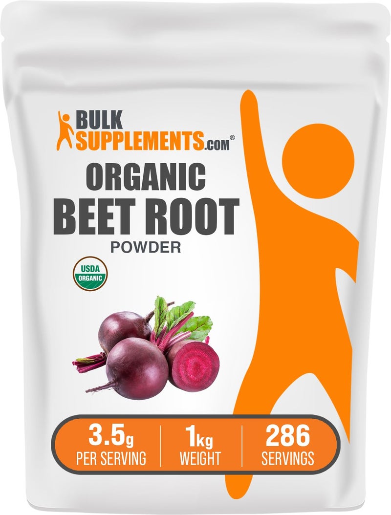 BulkSupplementscom Organic Beet Root Powder Superfood Supplement Beet Root Supplements Vegan Gluten Free 35g per Serving 1kg 22 lbs Pack of 1