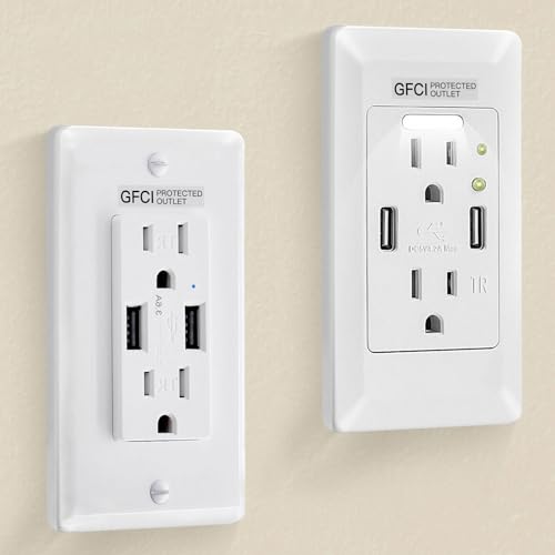 GSCWLD 200PCS GFCI Protected Outlet Stickers for Outlets Plate,GFCI Labels Stickers for Receptacles Not Grounded,NO Equipment Ground Clear Sticker Decals(0.27" x 1") - Image 5