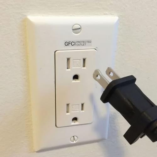 GSCWLD 200PCS GFCI Protected Outlet Stickers for Outlets Plate,GFCI Labels Stickers for Receptacles Not Grounded,NO Equipment Ground Clear Sticker Decals(0.27" x 1") - Image 2
