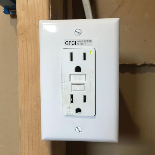 GSCWLD 200PCS GFCI Protected Outlet Stickers for Outlets Plate,GFCI Labels Stickers for Receptacles Not Grounded,NO Equipment Ground Clear Sticker Decals(0.27" x 1") - Image 4