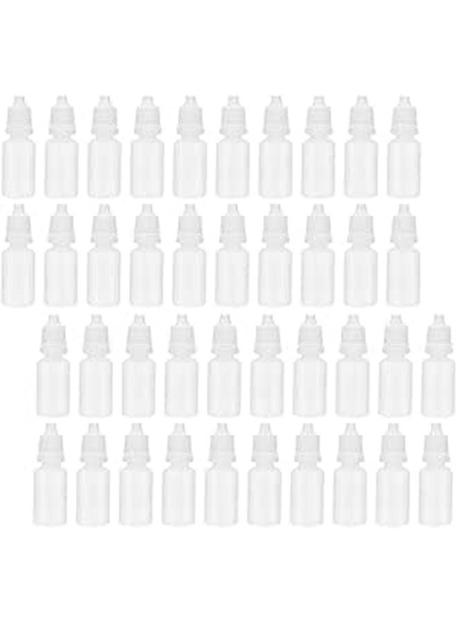 10ml Small Plastic Dropper Bottles 60pcs with Cap for Essential Oils Travel Refillable - Image 1