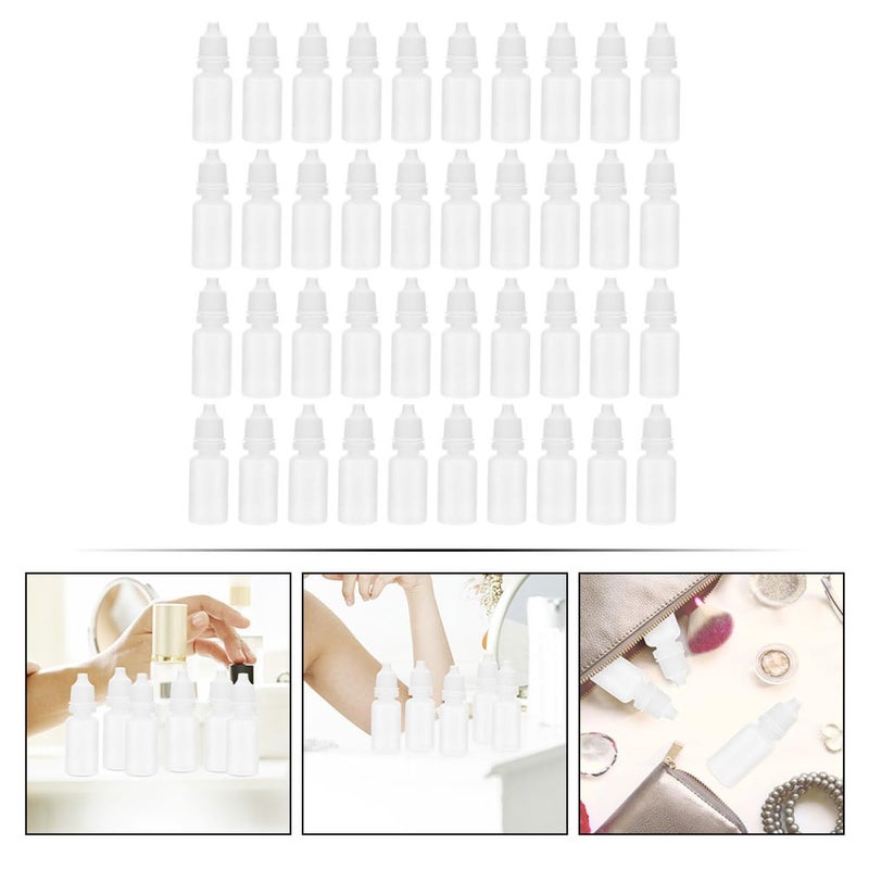 10ml Small Plastic Dropper Bottles 60pcs with Cap for Essential Oils Travel Refillable - Image 4