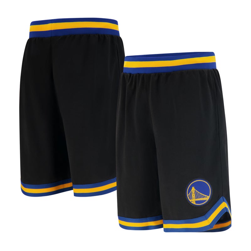Ultra Game NBA Official Mens Active Knit Basketball Training Shorts Unisex Golden State Warriors Black XLarge - Image 2