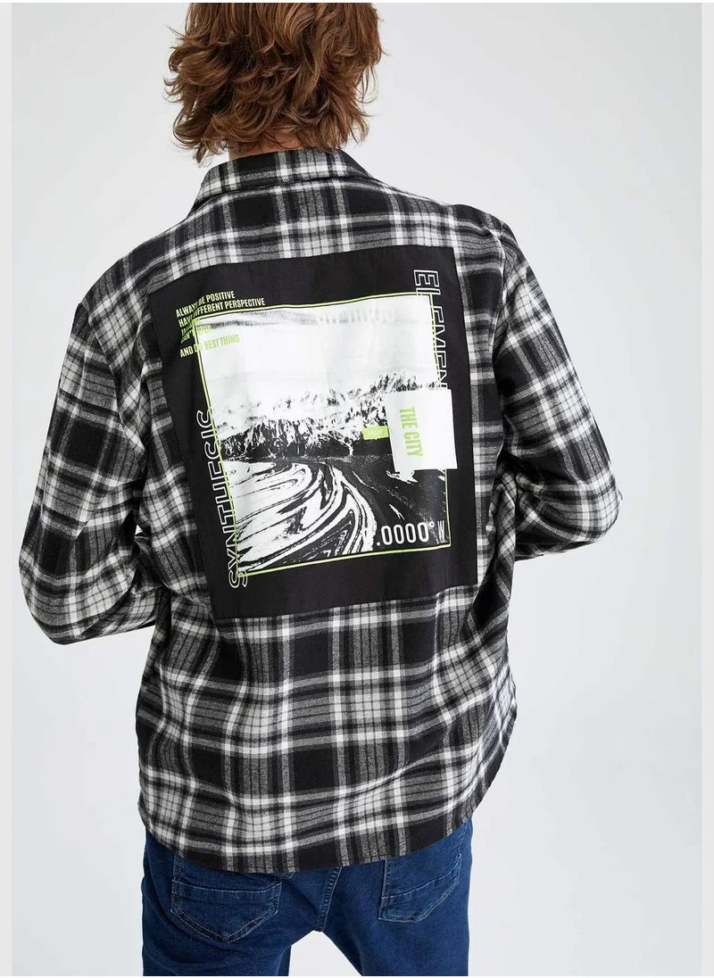 DeFacto Long Sleeve Check Print Shacket