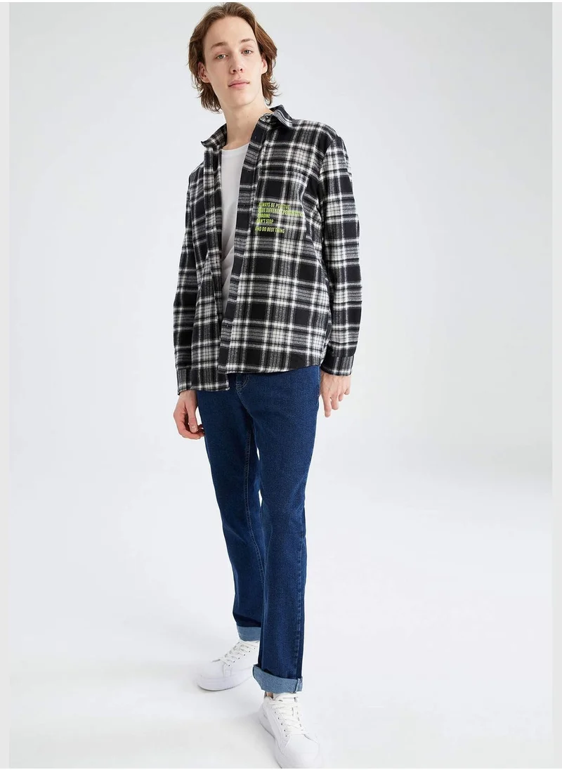 DeFacto Long Sleeve Check Print Shacket