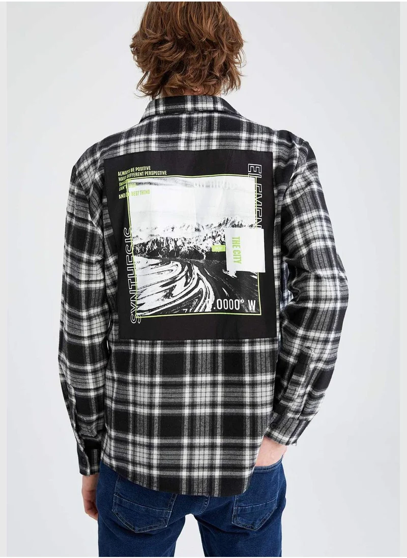 DeFacto Long Sleeve Check Print Shacket