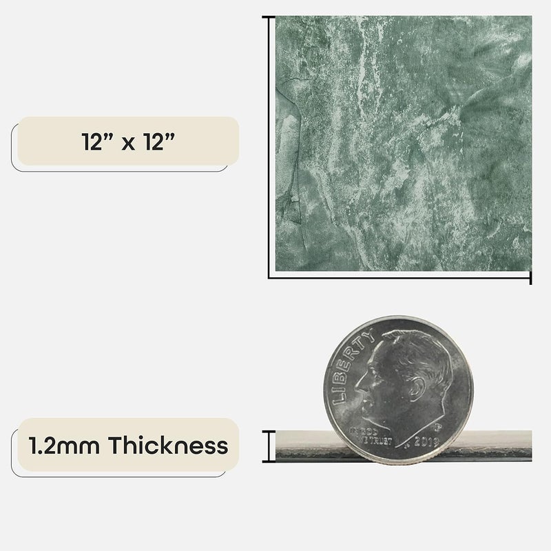 Achim Home Furnishings FTVMA42220 Nexus 12-Inch Vinyl Tile, Marble Verde Vein, 20-Pack, 12"W x 12"L x 1.2mm T - Image 3