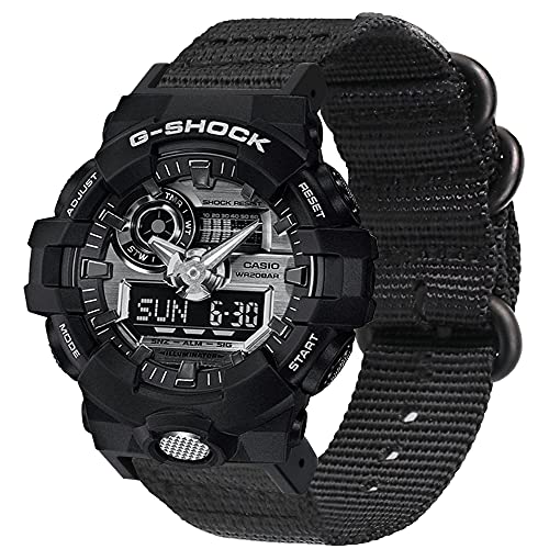 Lijinlan Nylon Replacement Strap for Casio G-Shock Watch Model DW-5600E, DW-5600, DW-5600BB, DW-5700, DW-6900, GW5610, DW-D5500 Series Accessory(Black) - Image 2