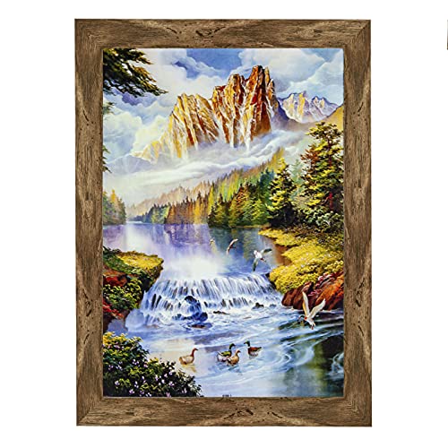 Indianara Set of 3 Deer Pair in the Jungle Art Painting without glass (Multicolour, 6 X 13, 10.2 X 13, 6 X 13 inch, 3226MW) (Style 3) - Image 5