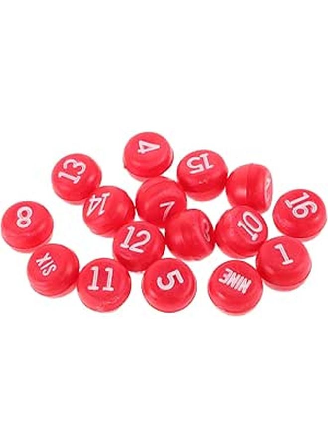 16 Piece Billiard Number Dice Set For Pool Game Scoring And Entertainment - Image 1