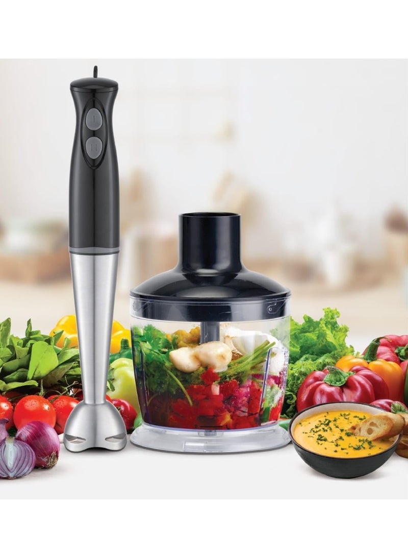 PALSON Hand Blender 3IN1, Stainless steel blending stick for durability, 600ml cup for direct blending, Black - 40021 - Image 3