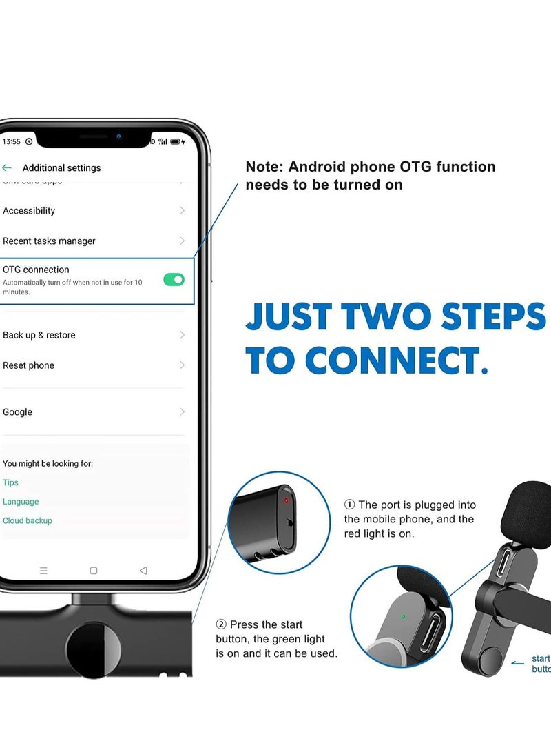 New Wireless Type C Lavalier Microphone for All Type C Android Mobiles Plug and Play Mic for YouTube Facebook Live Stream - Image 2