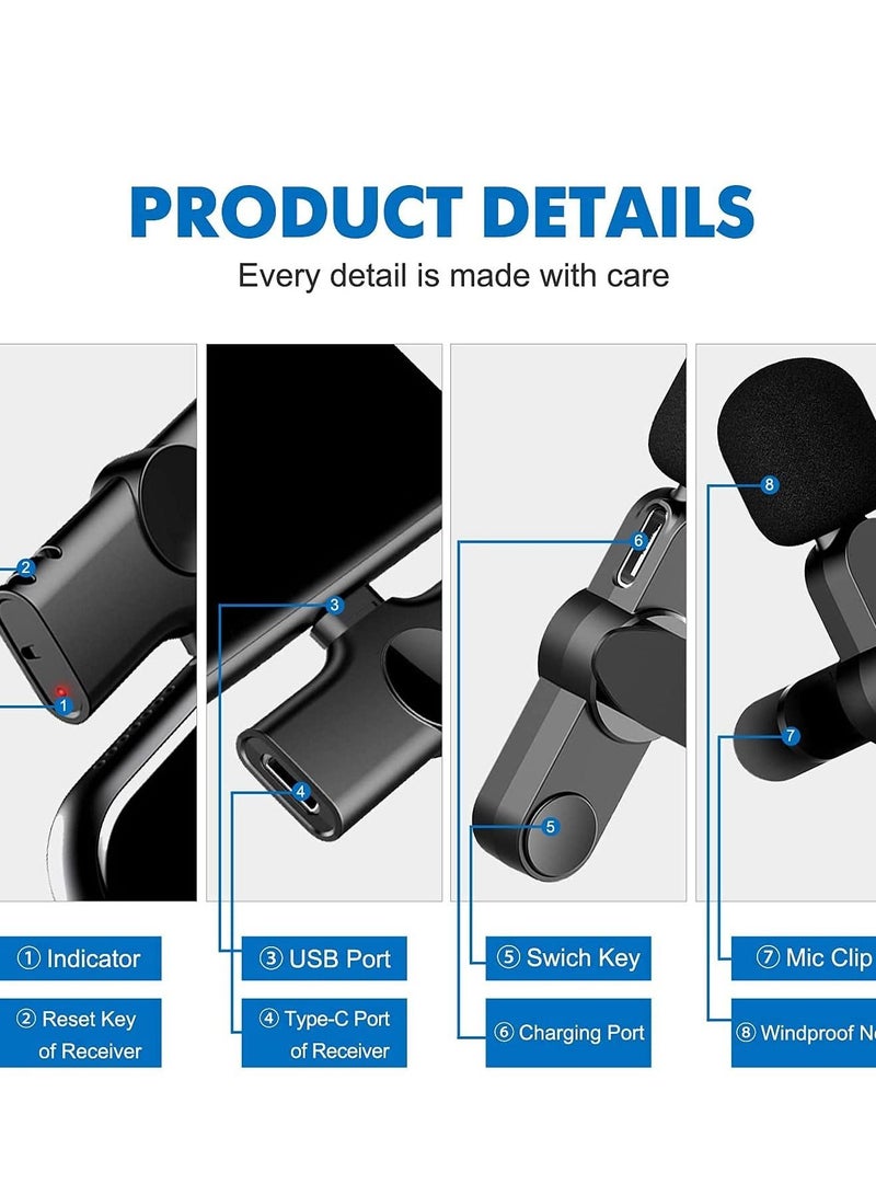 New Wireless Type C Lavalier Microphone for All Type C Android Mobiles Plug and Play Mic for YouTube Facebook Live Stream - Image 4