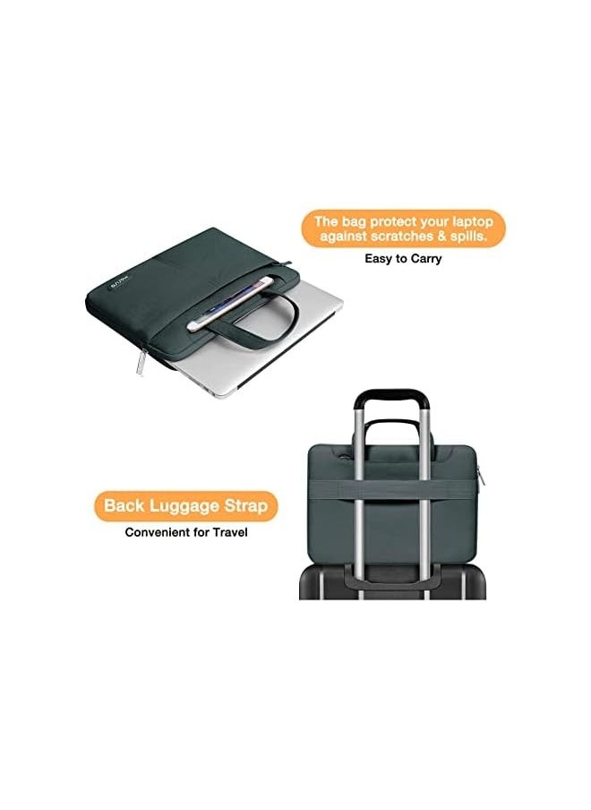 Mosiso - Compatible with MacBook Air 13.6 inch Case 2022 2023 Release A2681 M2 Chip Touch ID, Plastic Hard Shell Case&Shoulder Bag&Keyboard Cover&Screen Protector&Type C Adapter 2 Pack, Emerald Green - Image 1