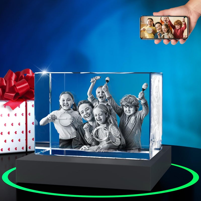 ArtPix 3D ArtPix 3D Premium Crystal Photo  Personalized Gifts for Women  Wife  Men  Mom  Dad  Her  Him  Great Personalized Customized Gift With Your Own Photo  Custom Birthday 3D Picture Rectangle - Image 1