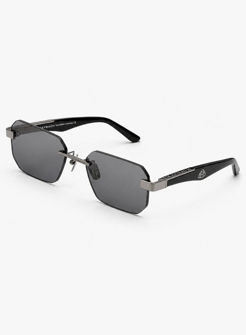 MAYBACH Rimless Sunglasses for Men & Women – Black Titanium Designer UV400 Shades with Frameless Square Lens - Image 2