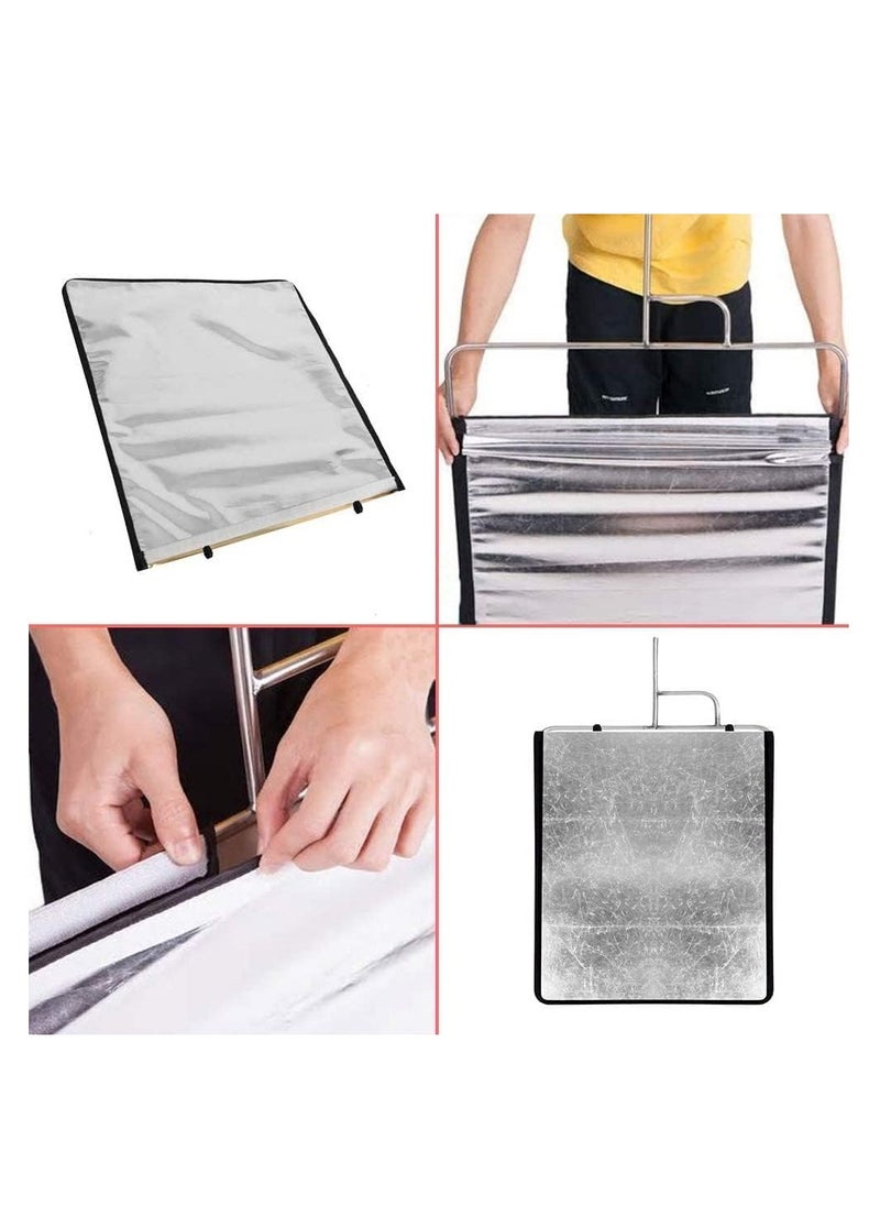 Coopic - 4-in-1 Photography Reflector Flag Panel Cover Cloth with Metal Frame Flag for Photo Video Studio Lighting, Gold/Black/Silver/White - Image 1