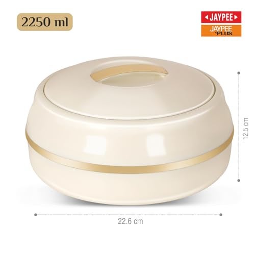 JAYPEE Alisa Neo 2250 ml Insulated Inner Stainless Steel Casserole| BPA Free | Food Grade | Easy to Carry | Easy to Store | Ideal for Chapatti | Casserole for roti, Best for Gifting Purpose,Golden - Image 5