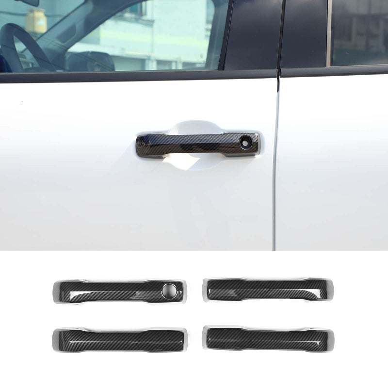 TOYCIDFG Door Pull Handle Cover Trim Compatible with Toyota Tundra 20222025 Car Exterior Door Handles Decoration Accessories 4PCS Carbon Fiber Pattern - Image 2