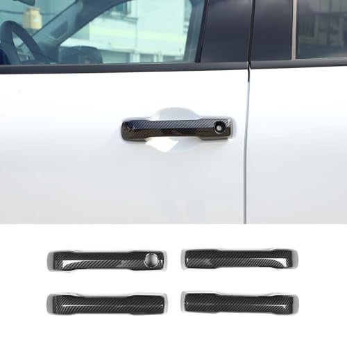 TOYCIDFG Door Pull Handle Cover Trim Compatible with Toyota Tundra 20222025 Car Exterior Door Handles Decoration Accessories 4PCS Carbon Fiber Pattern - Image 1