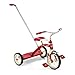 Radio Flyer 34TX Kids Beginner Classic Steel Framed 10 Inch Front Wheel Adjustable Seat Tricycle with 3 Position Push Handle Red - Image 4