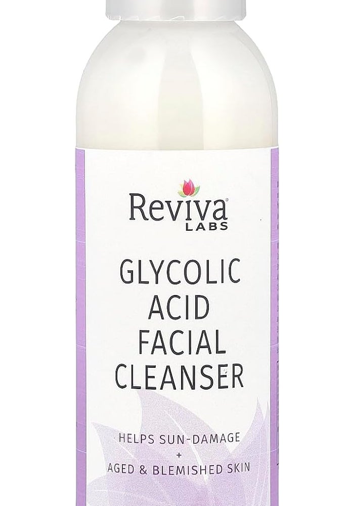 Reviva Labs Glycolic Acid Facial Cleanser - 4.0 Fl. Oz (118 ml) for Aged and Blemished Skin - Image 1