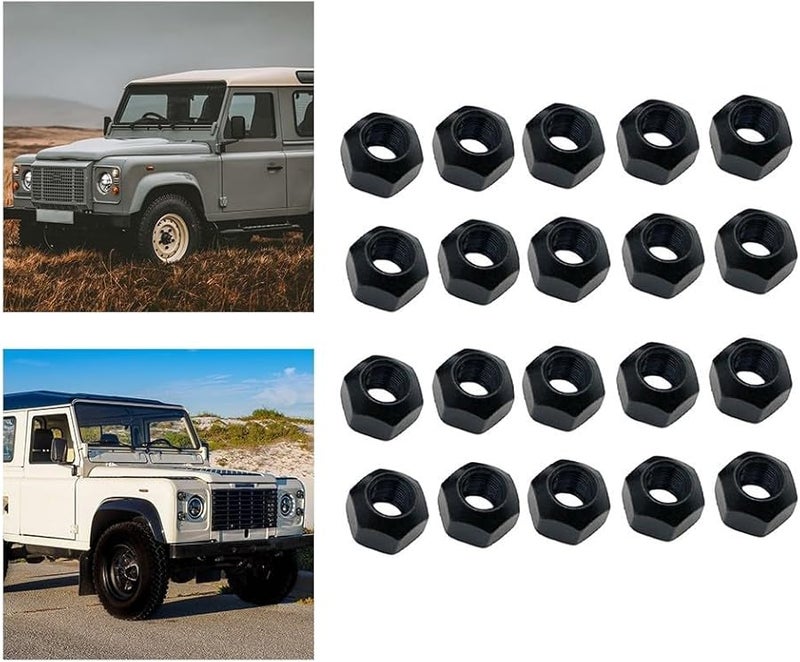 20 قطعة من صواميل عجلات الصلب الكربوني لسيارات لاند روفر ديفندر ديسكفري 1 موديلات RRD500010 بديل أصلية - Image 3