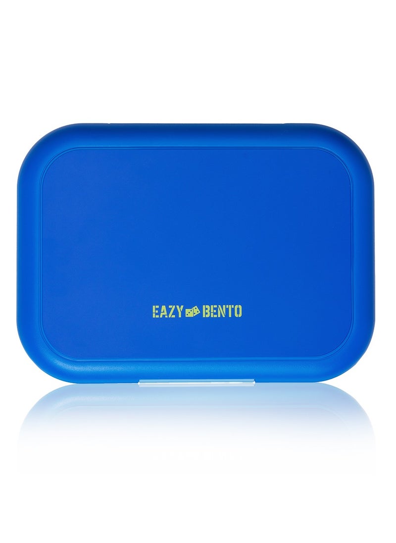 Eazy Kids - 4 Compartment Bento Lunch Box - Mat Blue - Image 1